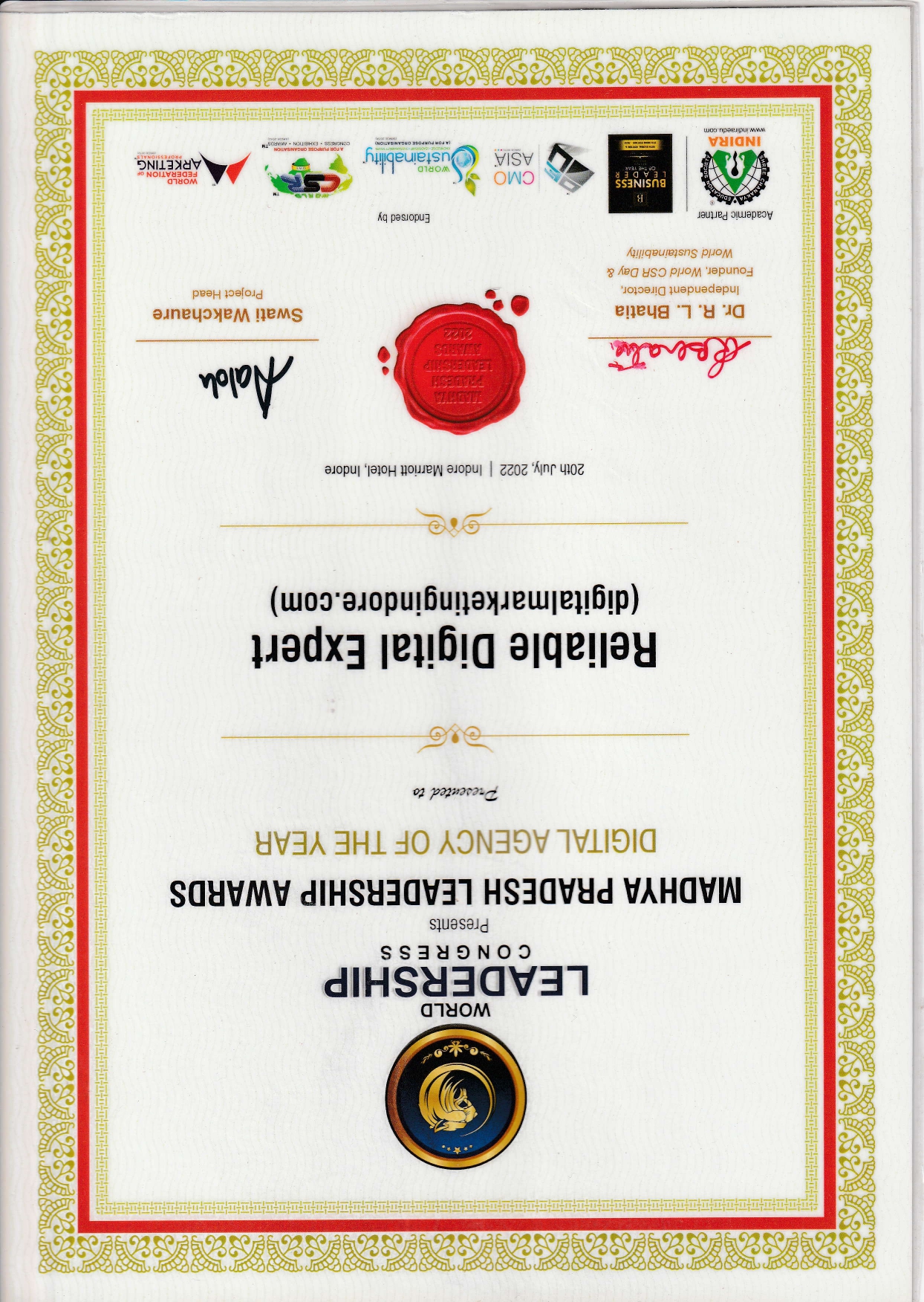 MADHYA PRADESH LEADERSHIP AWARDS 2024