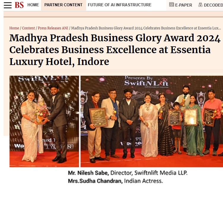 Madhya Pradesh Business Glory Award 2024 Celebrates Business Excellence at Essentia Luxury Hotel, Indore